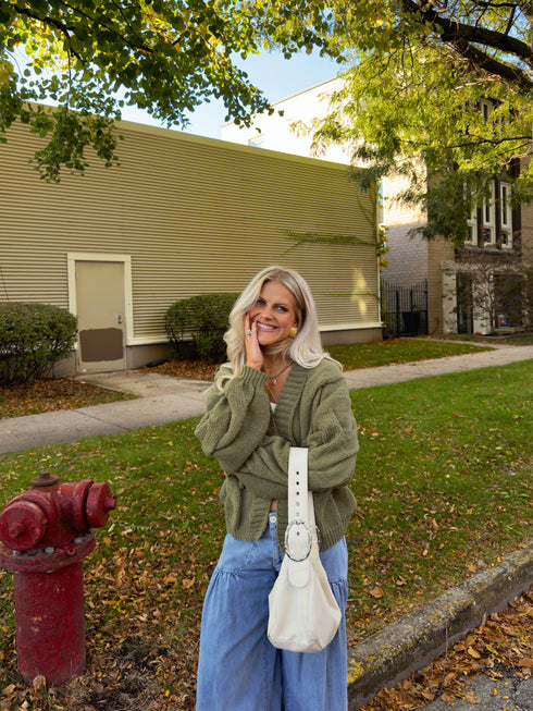 Olive You Cable Cardigan